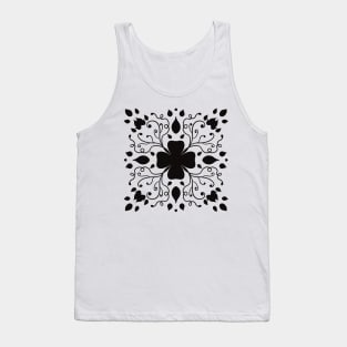 Black Clover Pattern Tank Top